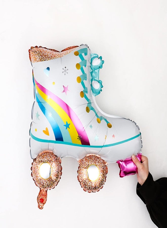 AMFIN® Roller Skate Foil Balloon/Hip Hop Birthday Foil Decoration/Star foil Balloon/Birthday Decoration foil round/Boys Birtahdy Theme - Pack of 5 - Image 4